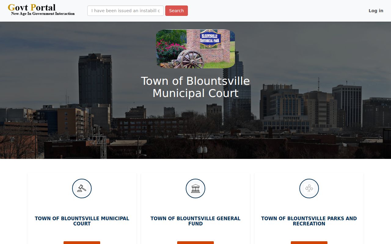 Blountsville criminal history municipal payment portal tiles